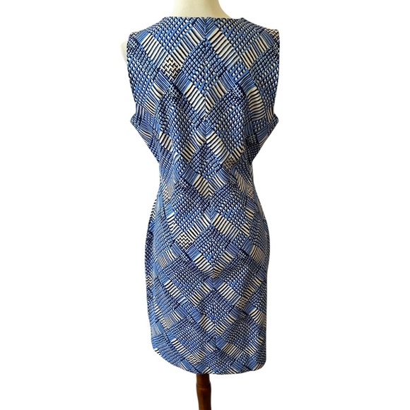 J MCLAUGHLIN DEVON DRESS M SHEATH PLAID SUMMER CASUAL OFFICE COASTAL TRAVEL - Picture 5 of 12